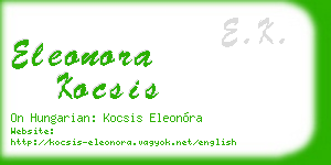 eleonora kocsis business card